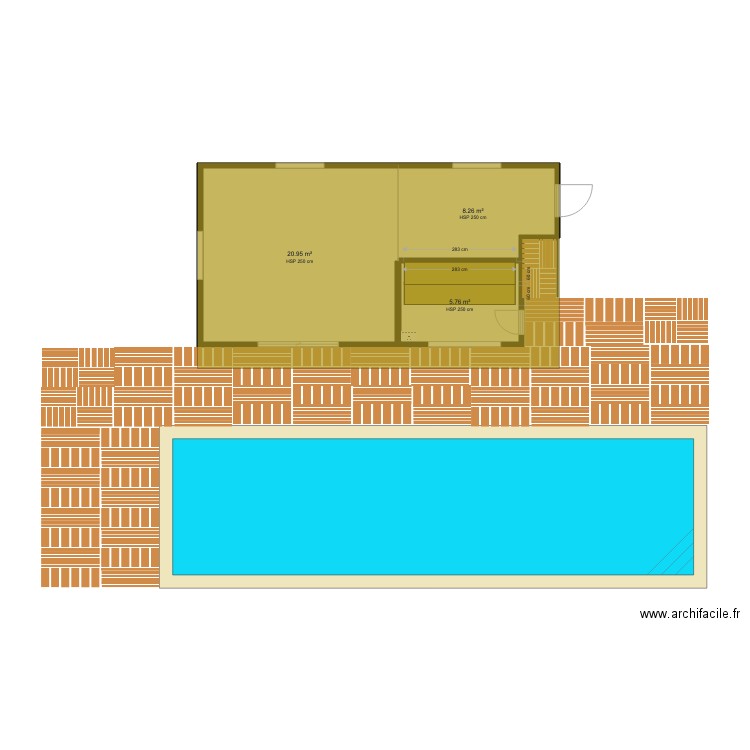 Poolhouse. Plan de 0 pièce et 0 m2