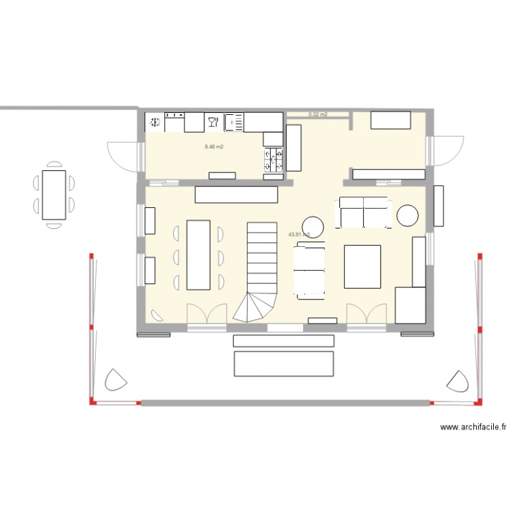 Plan chalet REZ  Verandas  M Isoz. Plan de 0 pièce et 0 m2