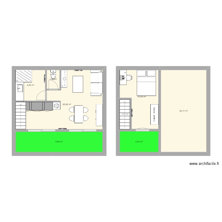 Appartement Hangard. Plan de 0 pièce et 0 m2