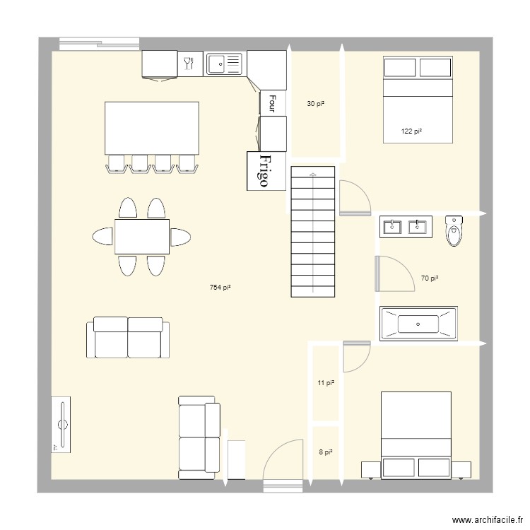 maison. Plan de 0 pièce et 0 m2