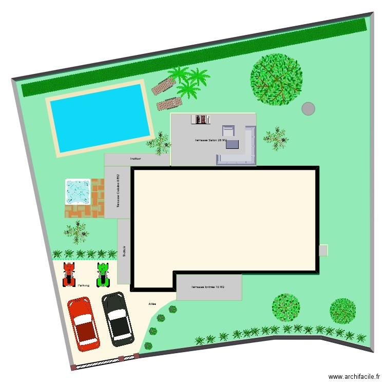 Cathalo. Plan de 2 pièces et 686 m2