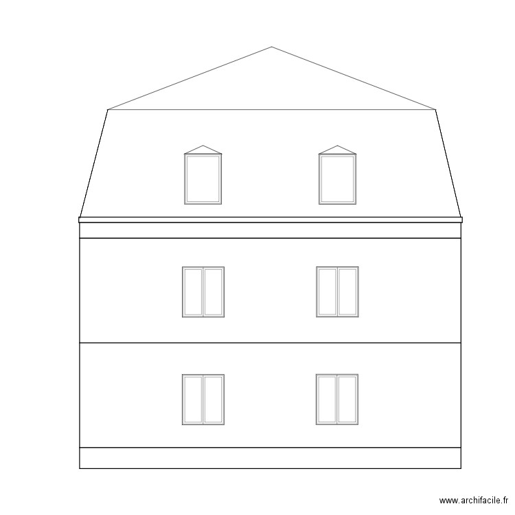 plan façade 3. Plan de 0 pièce et 0 m2