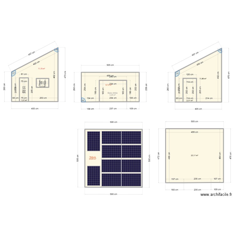 Plan de masse DP2 - Abris jardin olivier. Plan de 13 pièces et 91 m2
