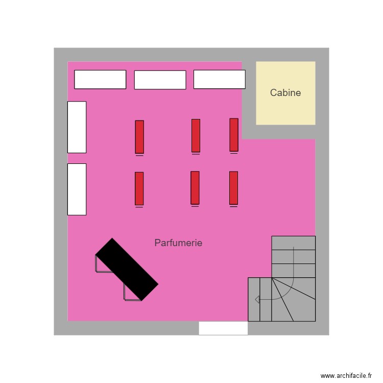 parfumerie. Plan de 0 pièce et 0 m2