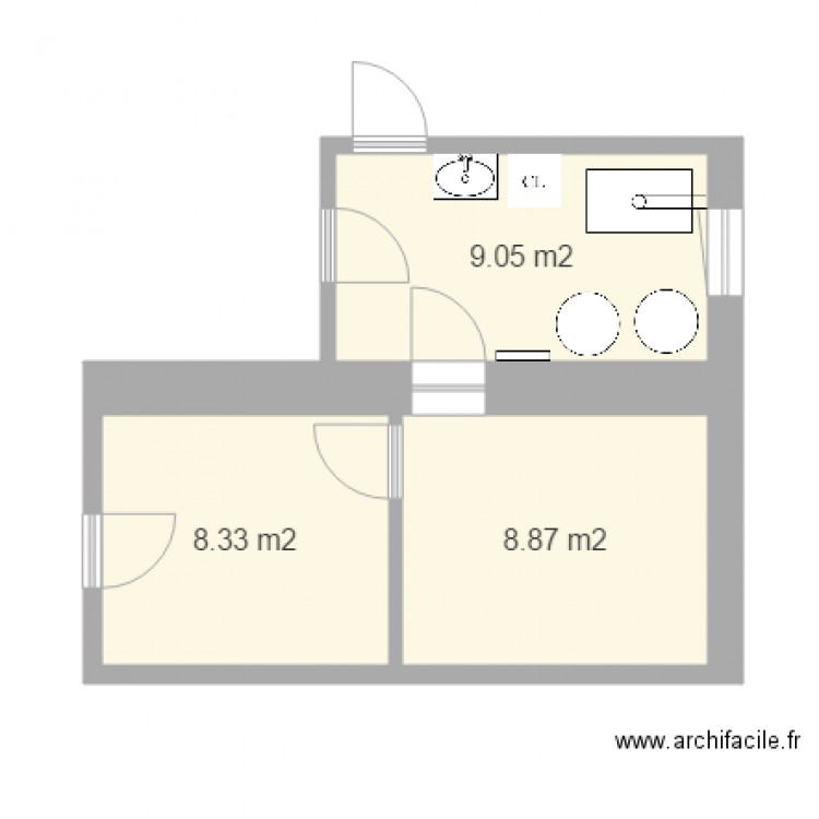 Buanderie technique cave. Plan de 0 pièce et 0 m2