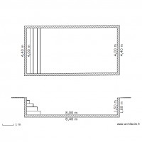 plan en coupe piscine