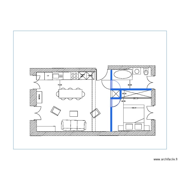 projet av saint Ouen plan1. Plan de 0 pièce et 0 m2