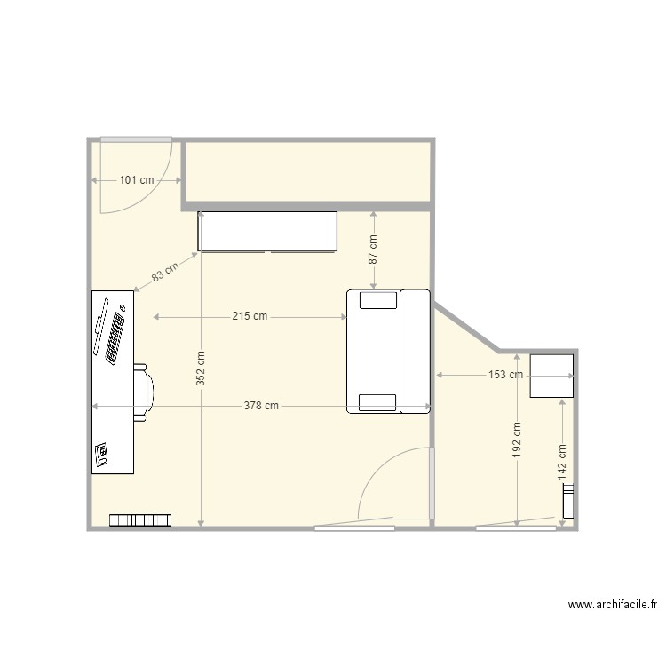 chambre 1 Meaux. Plan de 0 pièce et 0 m2