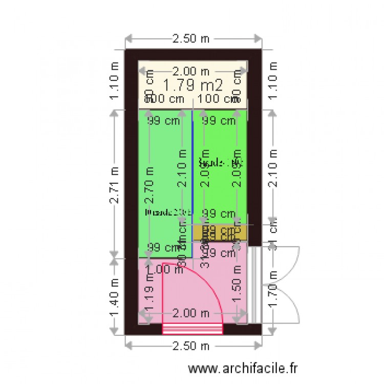 escalier. Plan de 0 pièce et 0 m2