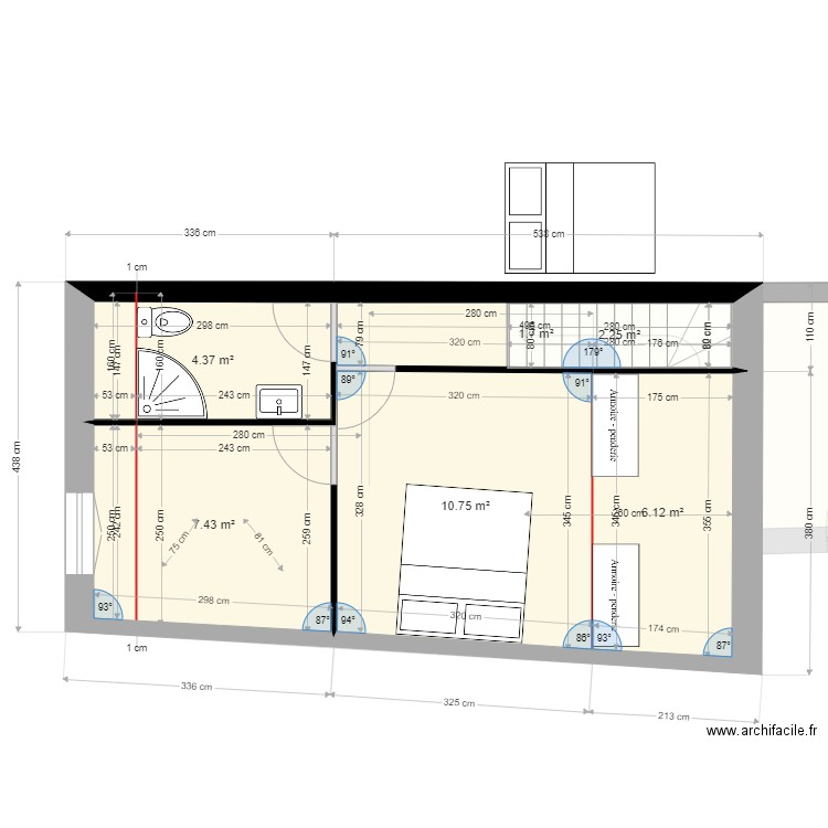 73 GR avec étagev5. Plan de 0 pièce et 0 m2