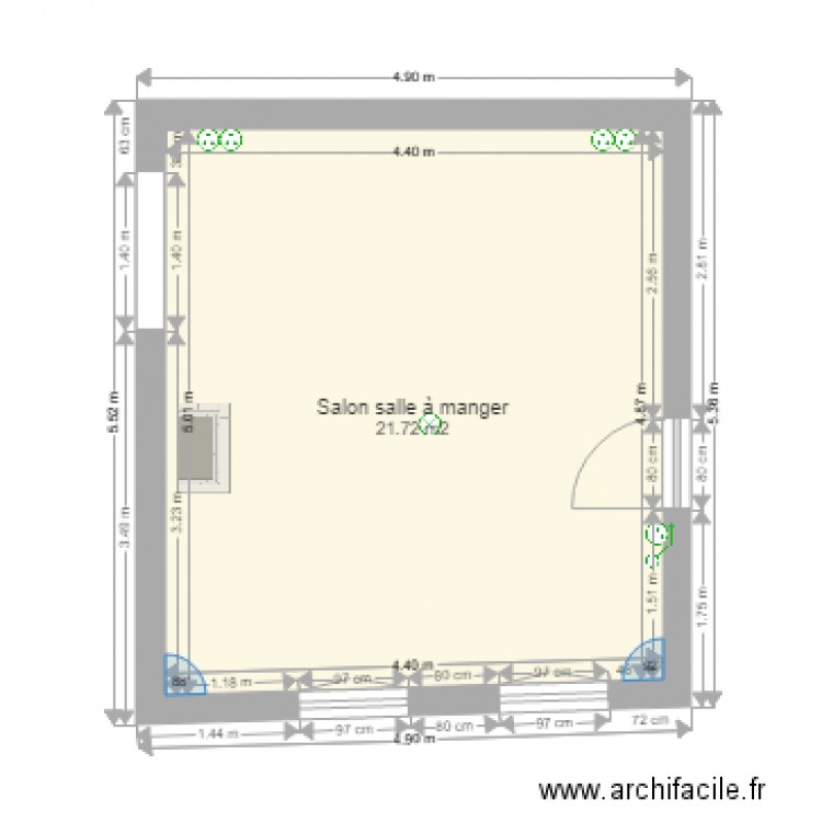 Salon. Plan de 0 pièce et 0 m2