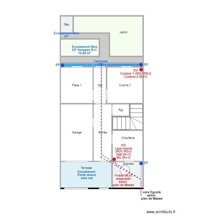 RDC RDJ PALERMO. Plan de 0 pièce et 0 m2