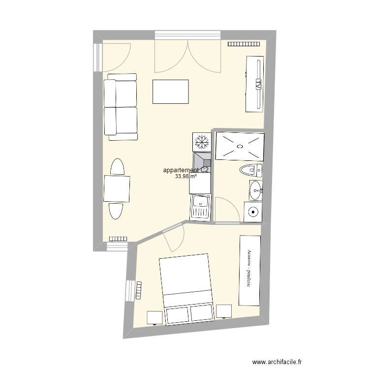 appartement C2. Plan de 0 pièce et 0 m2