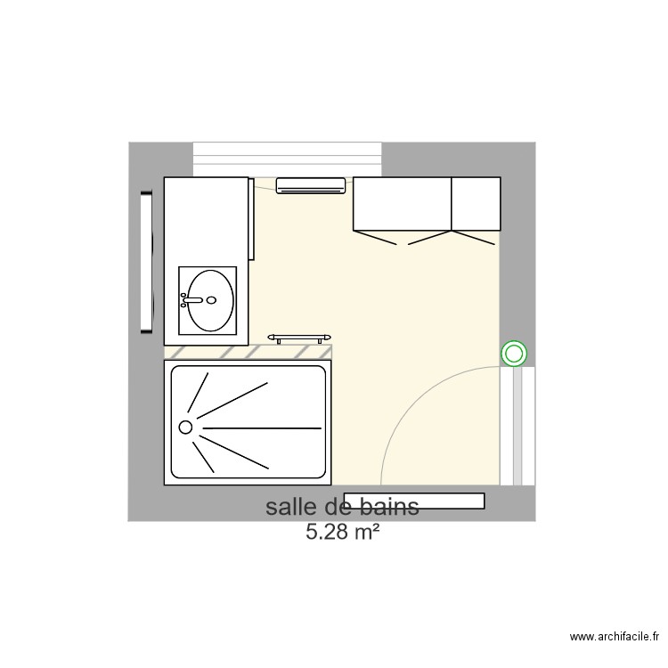 salle de bains 8eme version - Plan dessiné par sissi6259