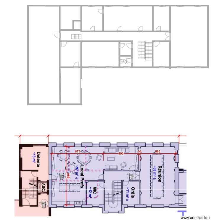 EFT BAT 3  +1. Plan de 11 pièces et 372 m2