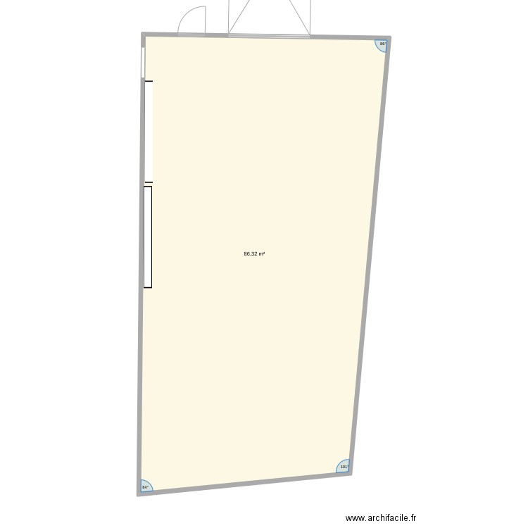 ouest matic. Plan de 1 pièce et 86 m2