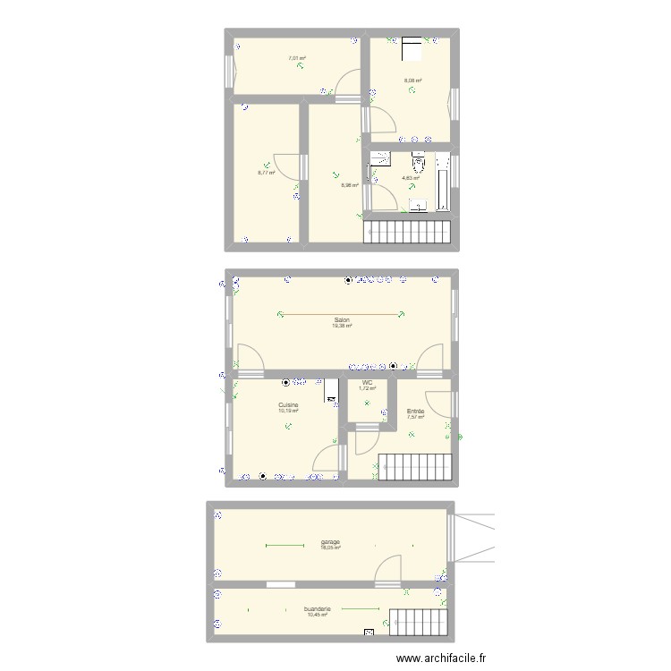 Maison. Plan de 0 pièce et 0 m2