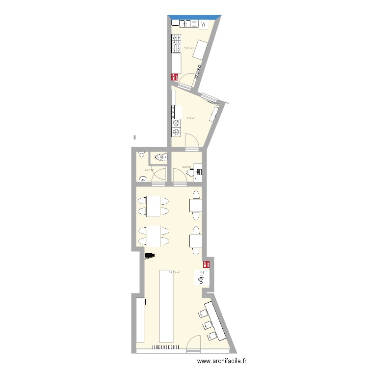 projet local EAC8. Plan de 0 pièce et 0 m2