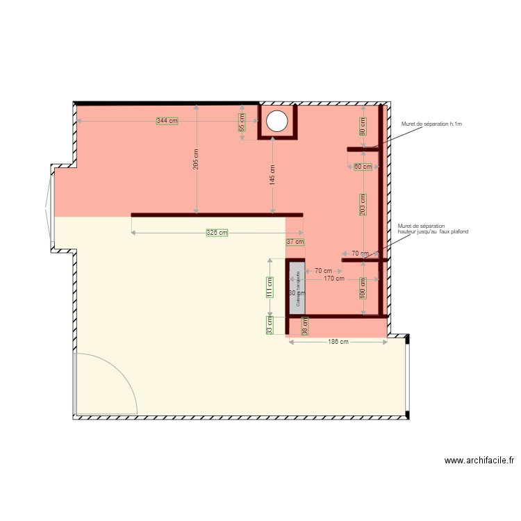 Barberainia Chambre parentale faux plafond. Plan de 0 pièce et 0 m2