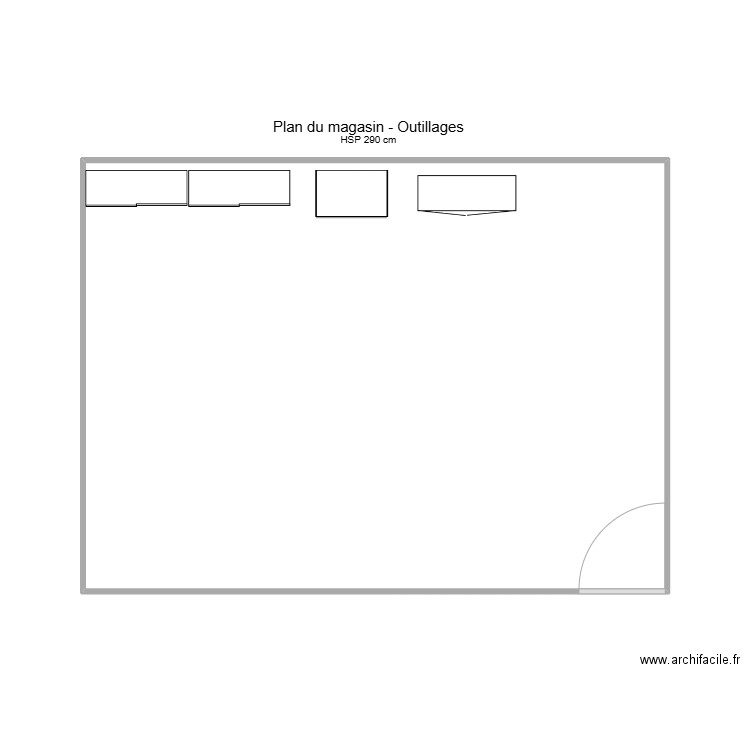 Magasin Outillages Airbus. Plan de 1 pièce et 36 m2