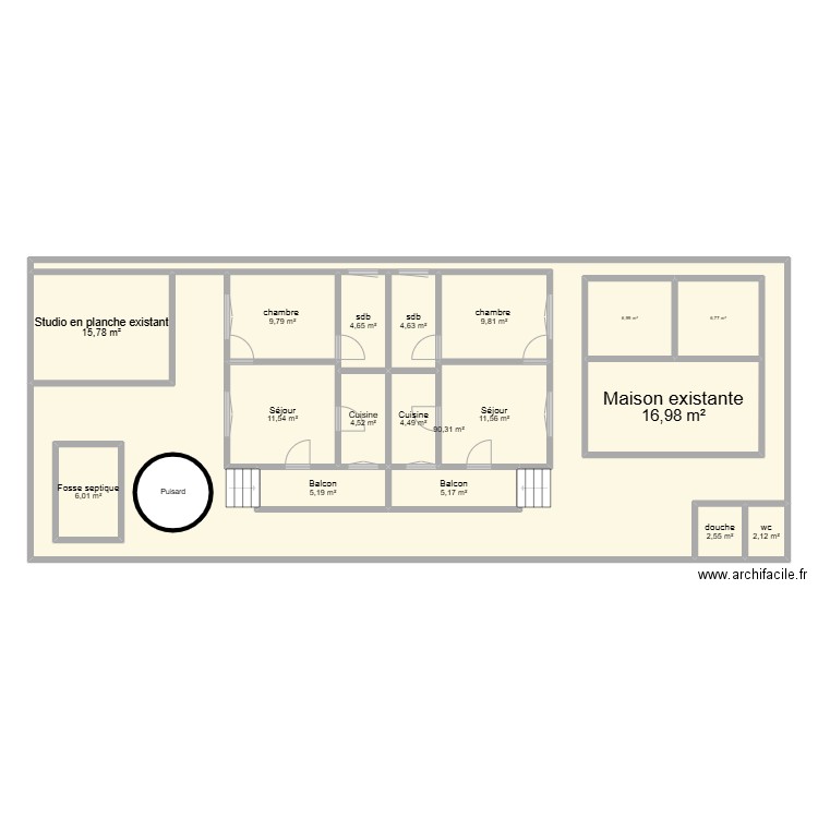 MPAKA 120 BB0. Plan de 19 pièces et 219 m2