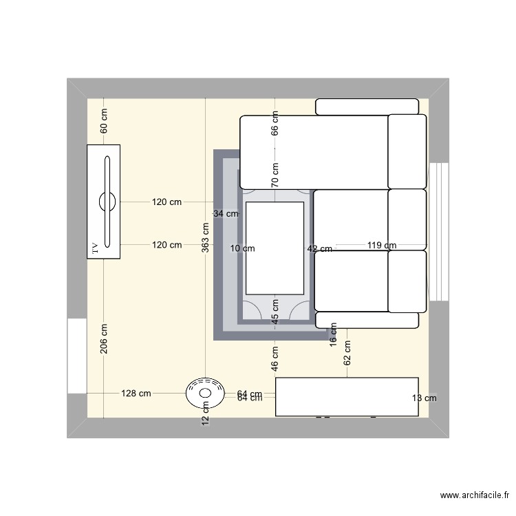 Salon projet pôle à bois. Plan de 0 pièce et 0 m2