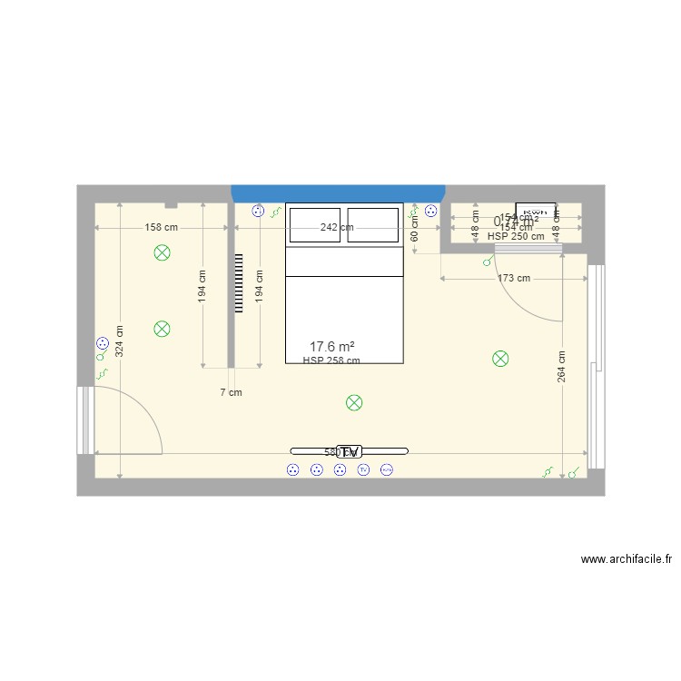 chambre 1. Plan de 0 pièce et 0 m2