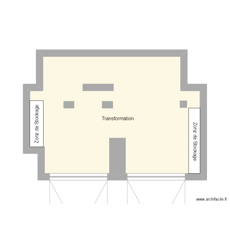 Human coté production . Plan de 1 pièce et 25 m2