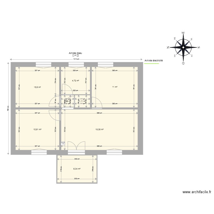 PLAN DE MASSE EXISTANT 23 LA CHASSAGNE Parcelle 1123. Plan de 0 pièce et 0 m2