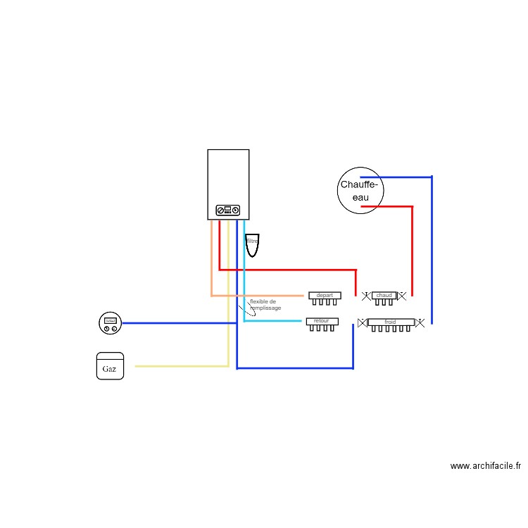 chaufferie xa quaregnon. Plan de 0 pièce et 0 m2