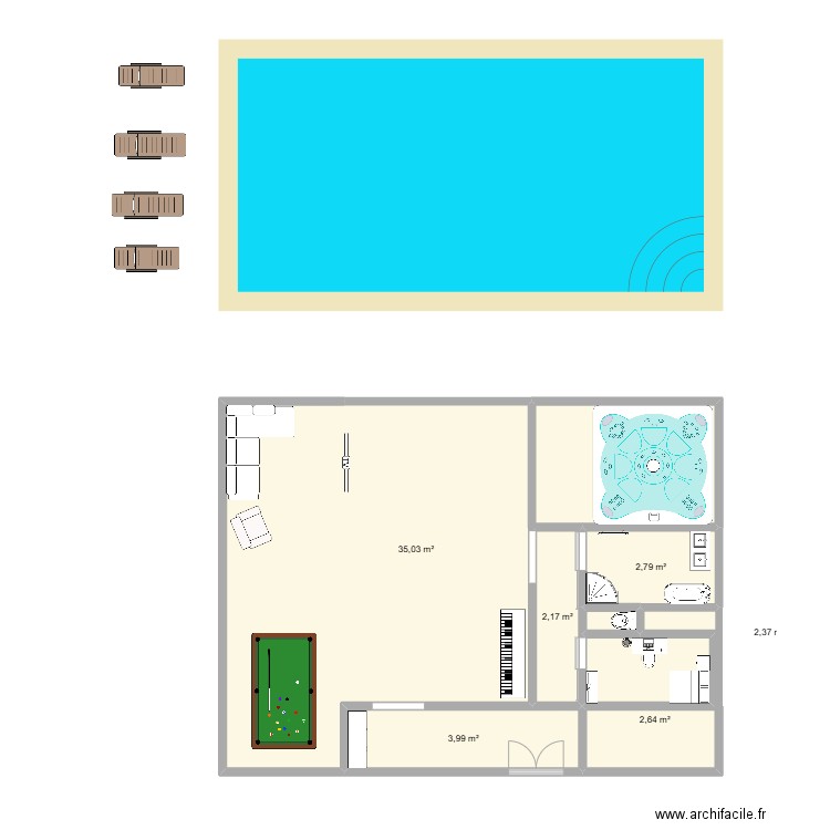 Noé. Plan de 7 pièces et 49 m2