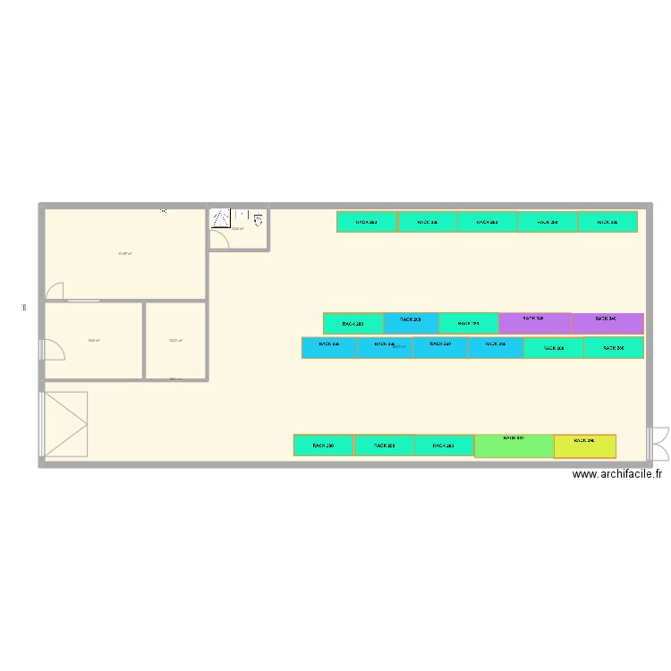 LOCAL PESS RDC V3. Plan de 16 pièces et 664 m2