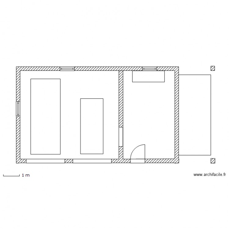 garage double atelier. Plan de 0 pièce et 0 m2