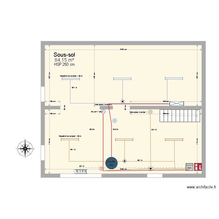 Sous sol Douville Validé. Plan de 0 pièce et 0 m2