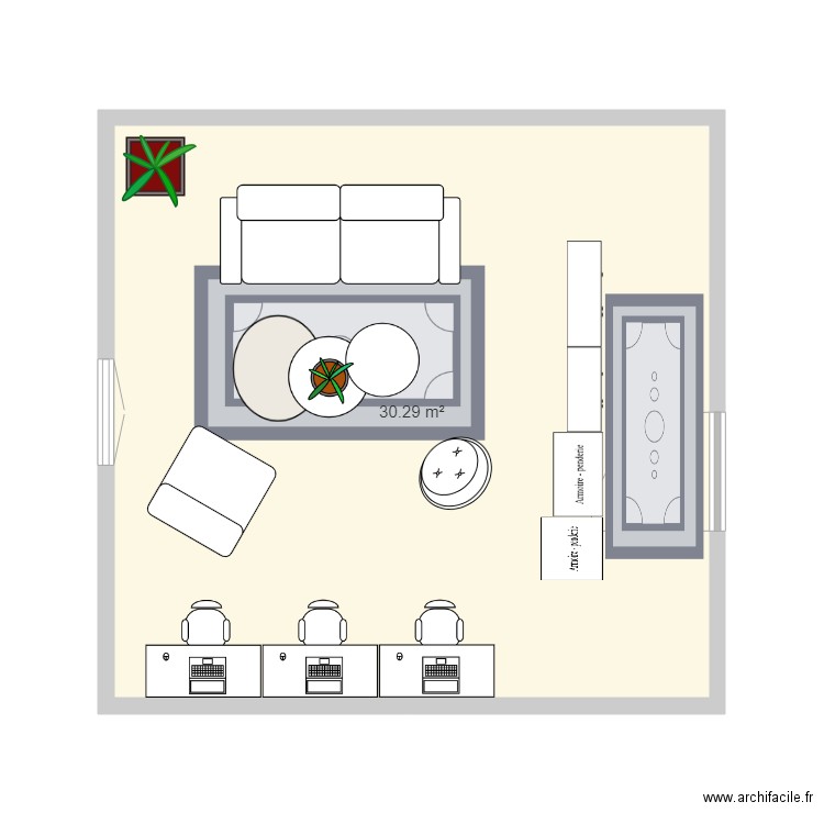 Plan salon Did. Plan de 0 pièce et 0 m2