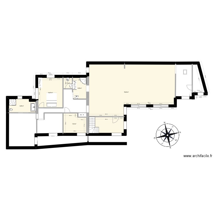 maison Clamart. Plan de 6 pièces et 113 m2