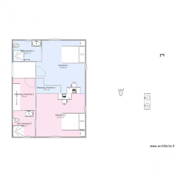 extension maison 3. Plan de 0 pièce et 0 m2