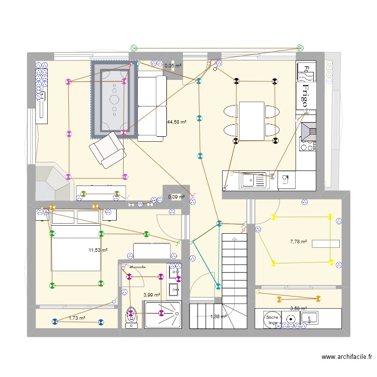 Plan maison lozanne  tonio . Plan de 18 pièces et 166 m2