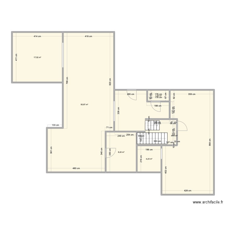 maison riz. Plan de 6 pièces et 132 m2