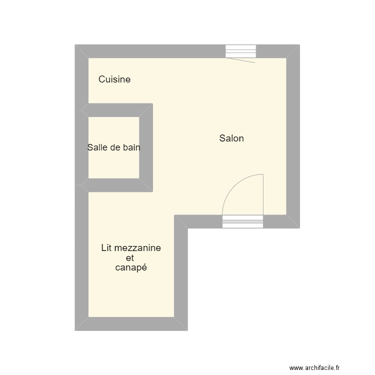 RPAL_24EEC1129. Plan de 2 pièces et 14 m2