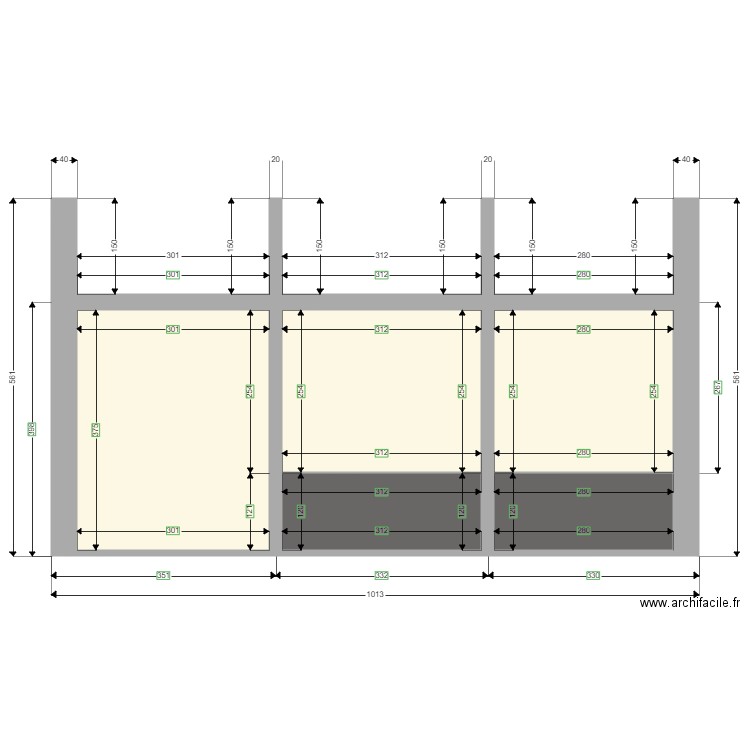 st Jean Lasseille mur coupe. Plan de 0 pièce et 0 m2