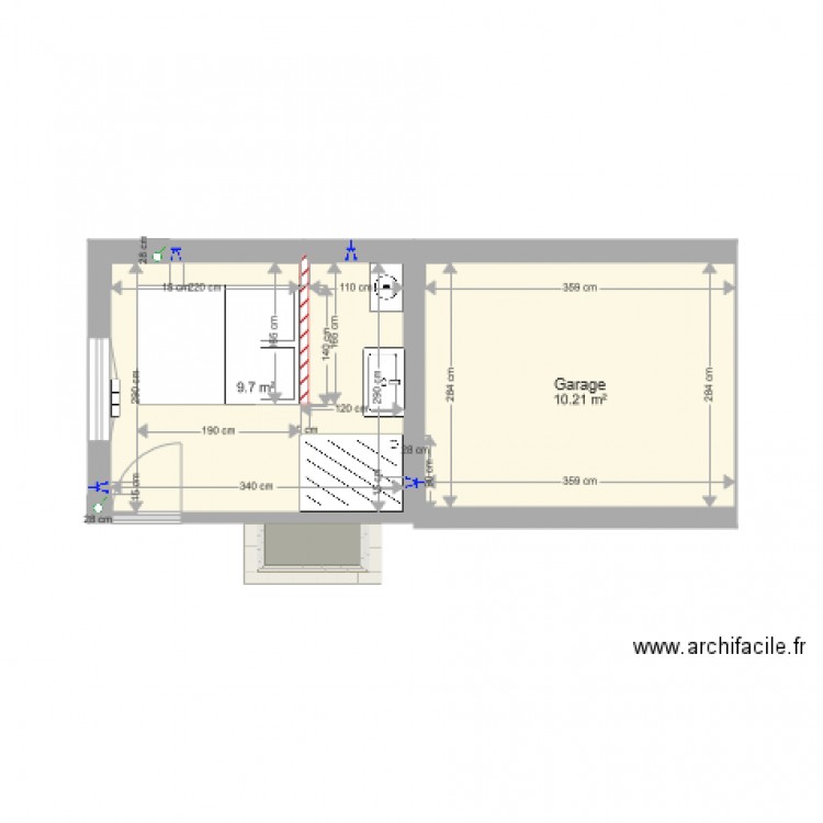 chambre. Plan de 0 pièce et 0 m2