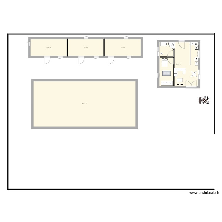 projet appart Kinshasa. Plan de 0 pièce et 0 m2