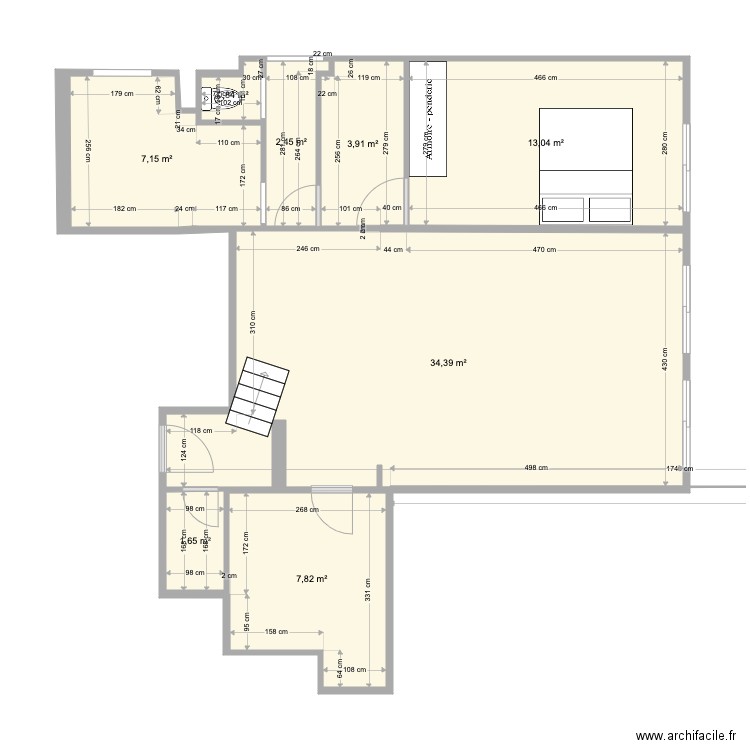 Appart Wagram plan 1 pour Chb3. Plan de 0 pièce et 0 m2