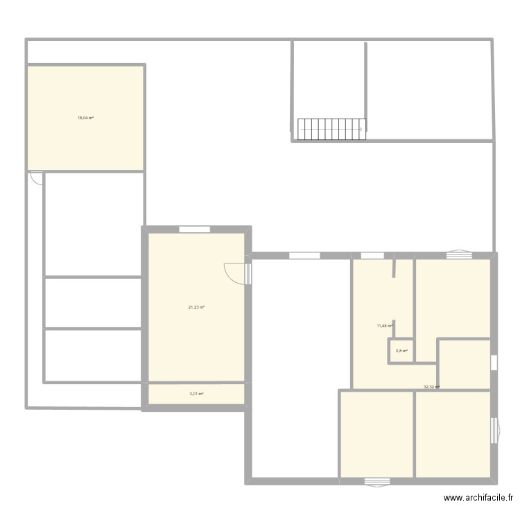 Idée 1. Plan de 6 pièces et 87 m2