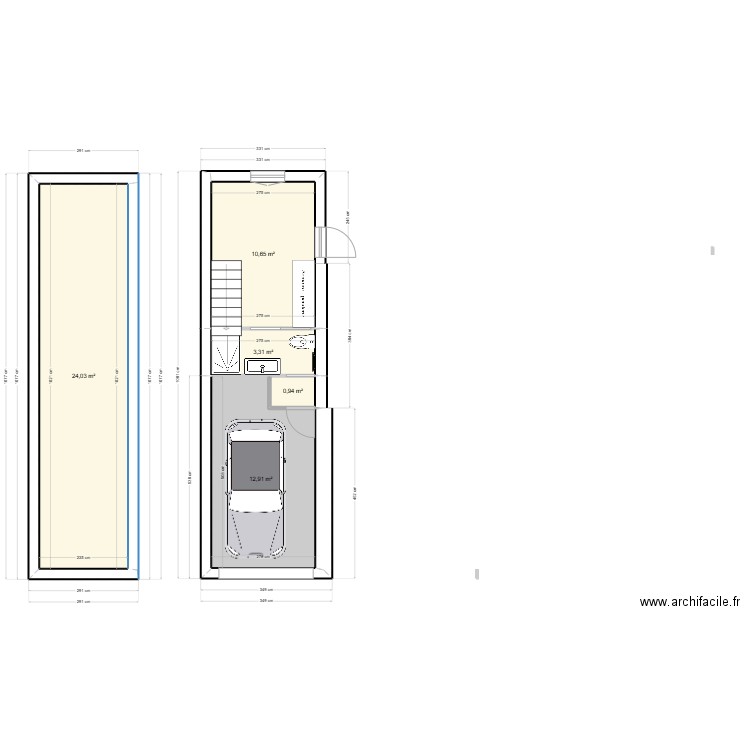 STUDIO DEC 2024. Plan de 5 pièces et 52 m2