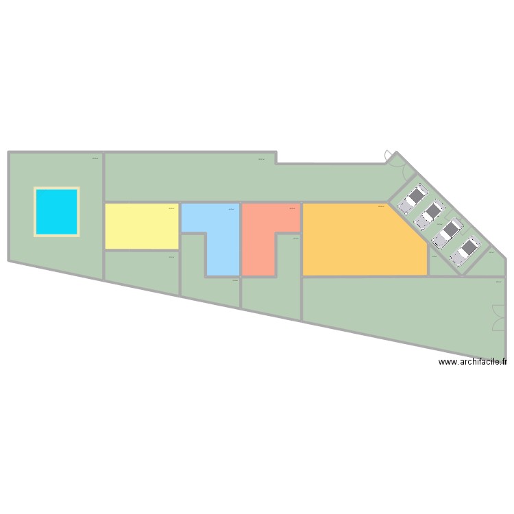 appart 1810F. Plan de 13 pièces et 961 m2