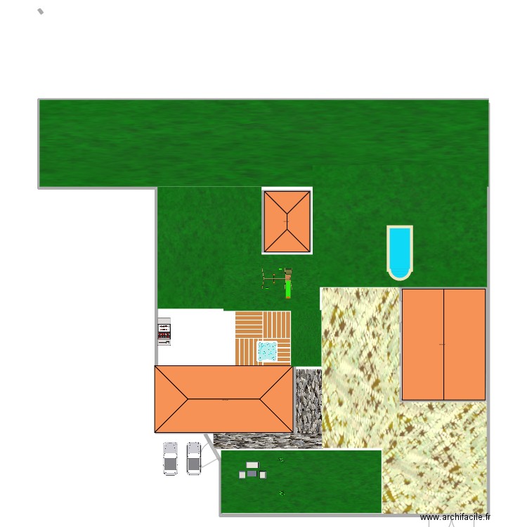 maison. Plan de 3 pièces et 246 m2