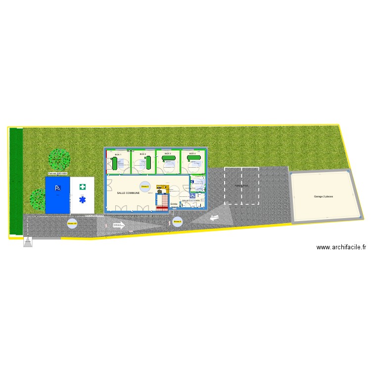 plan terrain plus maison. Plan de 17 pièces et 239 m2