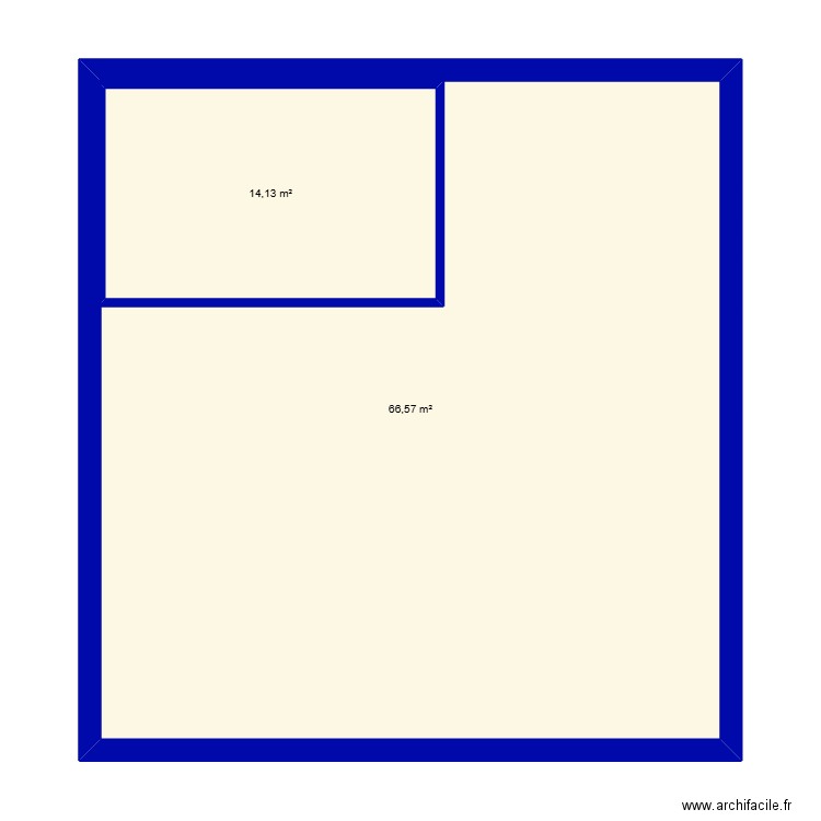 MAISON. Plan de 2 pièces et 96 m2